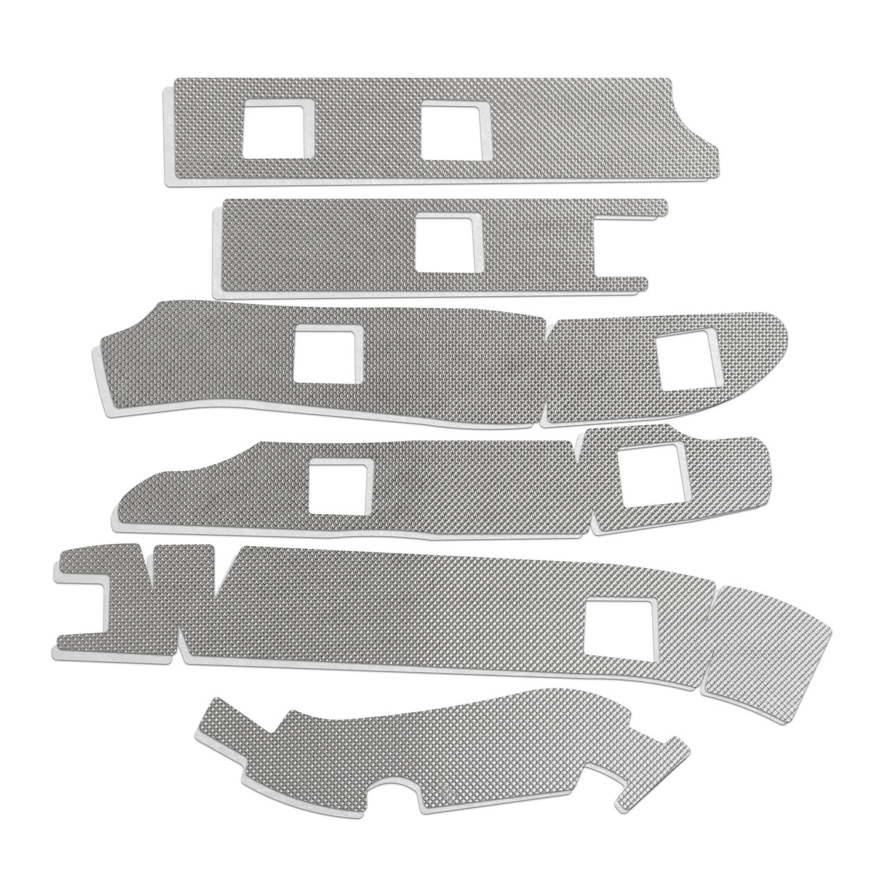 Heat shield liner kit designed to block exhaust heat from your legs.